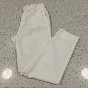 Vintage LINEN Cuffed Pants | Hook & Loop Closure with Elastic Back Waist | 27